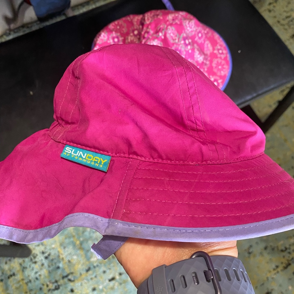 Sunday Afternoons bucket baby sun hat with Velcro chin strap